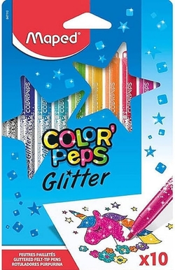 ESTOXO 10 ROTULADORES COR PEPS GLITTER MAPED