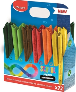 BOX 72 COLORED PENCILS INFINITY SCHOOL PACK