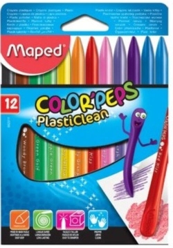 ESTOXO 12 CERAS PLASTICLEAN CORES FORNECIDOS MAPED