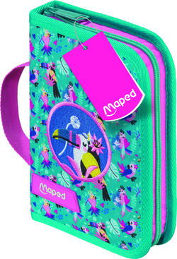 31-Piece Tropical Multi-Product Pencil Case with 1 Zipper