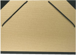 DRAWING CARDBOARD FOLDER WITH ELASTIC BANDS A3 NATURAL KRAFT