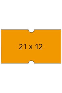 PACK/6 ROULEAUX DE 1000 ETIQUETAS ORANGE 21X12MM REMOVIBLES