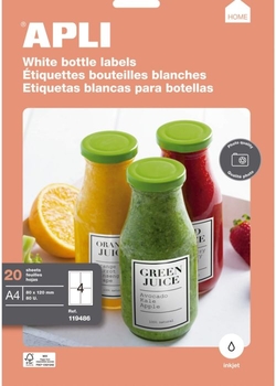 W/20 SHEETS GLOSSY BOTTLE LABEL 80X120MM