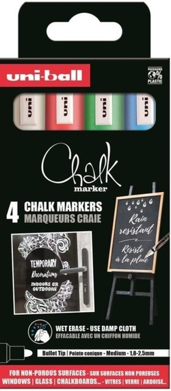 ESTOXO 4 ROTULADORES TIZA LIQUIDA UNI-CHALK MARKER PWE-5M