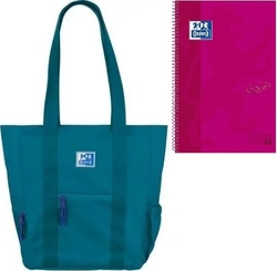 BOLSO TOTE BAG B-TRENDY 34X32X12 COULEUR AQUA OXFBAG + PRÉSENT