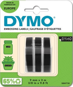 BLISTER 3 UNITATS CINTA DYMO 3D 9MMX3M NEGRE
