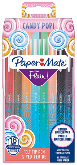 ESTOJO 16 MARCADORES PAPER MATE FLAIR M CANDY POP