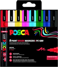 ESTOXO 8 CORES POSCA PC5BR/8C CORES BASICOS FORNECIDOS