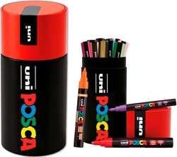 LATA METALICA 13 ROTULADORES POSCA BASIC UNI-BALL