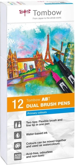 ESTOIG 12 RETOLADORS DOBLE PUNTA ABT DUAL BRUSH ASSORTITS