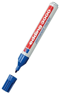 rotulador edding 3000 azul marcador permanente