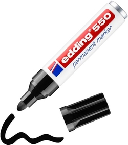 BOX OF 10 MARKERS EDDING 550 PERMANENT MARKER BLACK