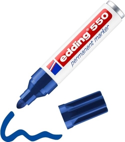 C/10 MARCADOR EDDING 550 AZUL MARCADOR PERMANENTE