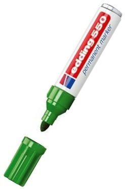 rotulador edding 550 verde marcador permanente
