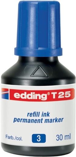 FRASCO DE TINTA MARCADOR EDDING T-25 30ML AZUL