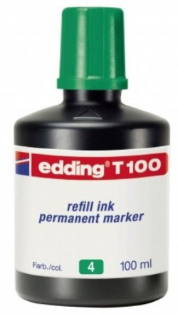 FRASCO DE TINTA MARCADOR EDDING T-100 100ML VERDE