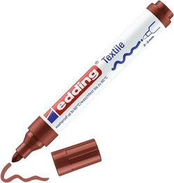 C/10 MARCADOR EDDING 4500 TÊXTIL COR CASTANHO 07