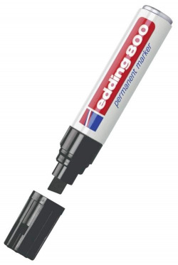 rotulador edding 800 negro permanente punta biselada