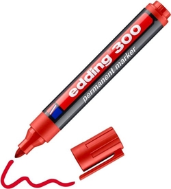 C/10 MARQUEUR EDDING 300 ROUGE MARQUEUR PERMANENT