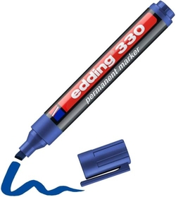 C/10 MARCADOR EDDING 330 AZUL MARCADOR PONTA BISELADA