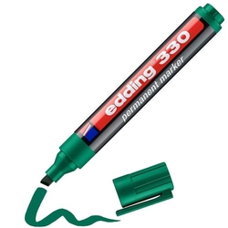 C/10 MARCADOR EDDING 330 VERDE MARCADOR PONTA BISELADA