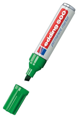 rotulador edding 500 verde marcador punta biselada