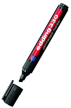 rotulador edding 330 negro marcador punta biselada