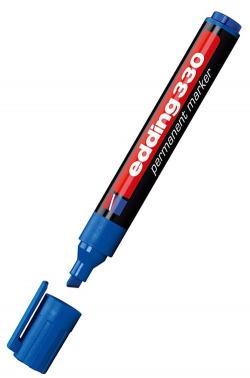 rotulador edding 330 azul marcador punta biselada