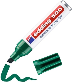 C/10 MARCADOR EDDING 500 VERDE MARCADOR PONTA BISELADA