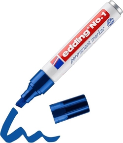 C/10 MARQUEUR EDDING Nº1 BLEU 03 PERMANENT POINTE BISELADA