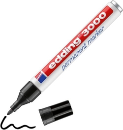 C/10 RETOLADOR EDDING 3000 NEGRE MARCADOR PERMANENTE