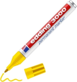 C/10 ROTULADOR EDDING 3000 AMARELO MARCADOR PERMANENTE