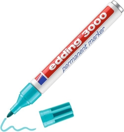 C/10 MARCADOR EDDING 3000 TURQUESA MARCADOR PERMANENTE
