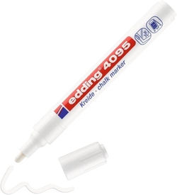 BOX OF 10 MARKERS EDDING 4095 LIQUID CHALK MARKER WHITE