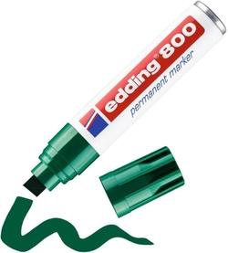 C/5 MARCADOR EDDING 800 VERDE PERMANENTE PONTA BISELADA