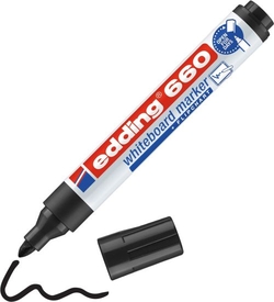 C/10 MARQUEUR EDDING 660 NOIR ARDOISE BLANCHE
