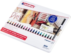 METALLIC BOX OF 20 MARKERS EDDING 1300 ASSORTED COLORS