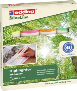 ESTOJO 4 MARCADORES FLUORESCENTES ECOLINE 24