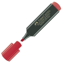C/10 MARQUEUR TEXTLINER 48 ROUGE FABER-CASTELL