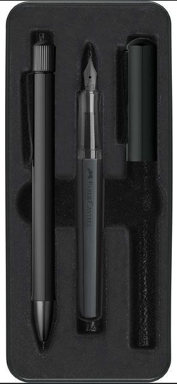 SET ESTILOGRAFICA M E CANETA HEXO COR PRETO MATE