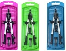 COMPAS CON ADAPTADOR UNIVERSAL ESTUCHE COLOR NEON
