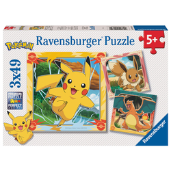 PUZZLE 2D POKEMON 3X49 PEÇAS