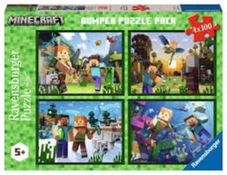 PUZZLE 2D 4X100 PEZAS MINECRAFT RAVENSBURGER