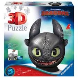 3D PUZZLE DRAGON TRAINER WITH EARS 72 PIECES