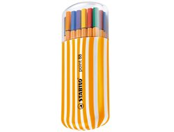 ESTOJO 20 CORES ZEBRUI STABILO POINT 88 PONTA DE FIBRA