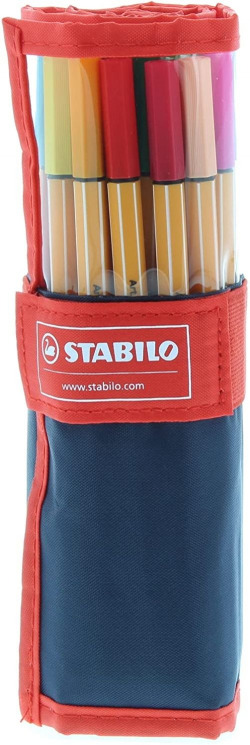 ESTOXO 25 CORES ROLLERSET STABILO POINT 88 PUNTA FIBRA