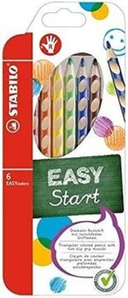 ÉTUI 6 CRAYONS STABILO EASY COLORS ERGONOMICO DIESTROS