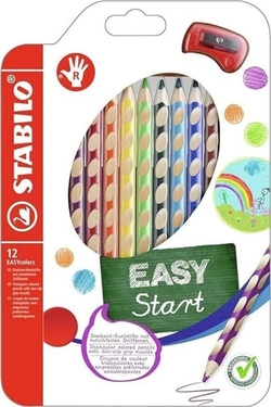 ESTOJO 12 LÁPIS STABILO EASY COLORS ERGONÔMICO DIESTROS