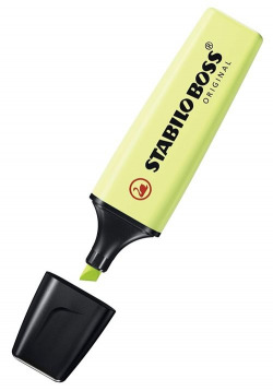 C/10 STABILO BOSS LIME SPARK FLUORESCENT MARKER