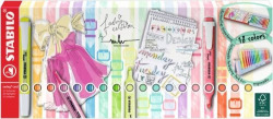 SET 18 MARQUEURS FLUORESCENTES STABILO SWING COOL PASTEL
